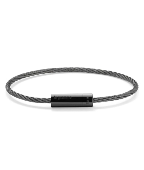 Bracelet Câble 7 grammes céramique noire poli lisse