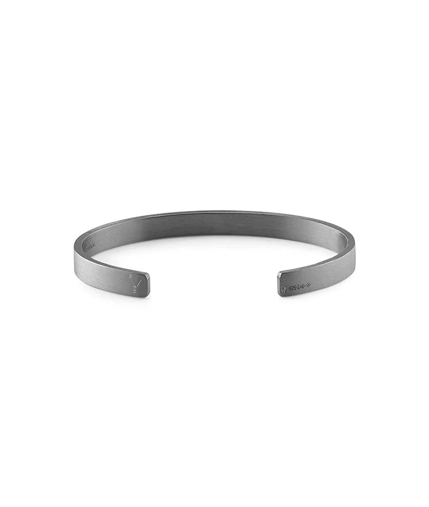 Bracelet Le Gramme Ruban 15 grammes argent noir lisse brossé