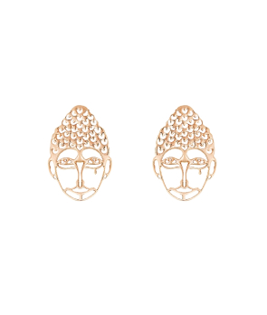 Boucles d’oreilles Ginette NY Buddha or rose