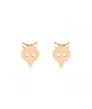 Boucles d'oreilles Ginette NY Wolf or rose