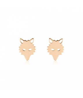 Boucles d'oreilles Ginette NY Wolf or rose