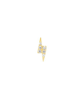 Piercing barre Djula éclair or jaune pavé diamants