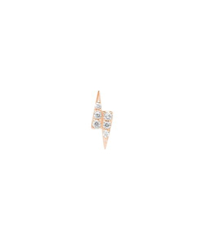 Piercing barre Djula éclair or rose pavé diamants