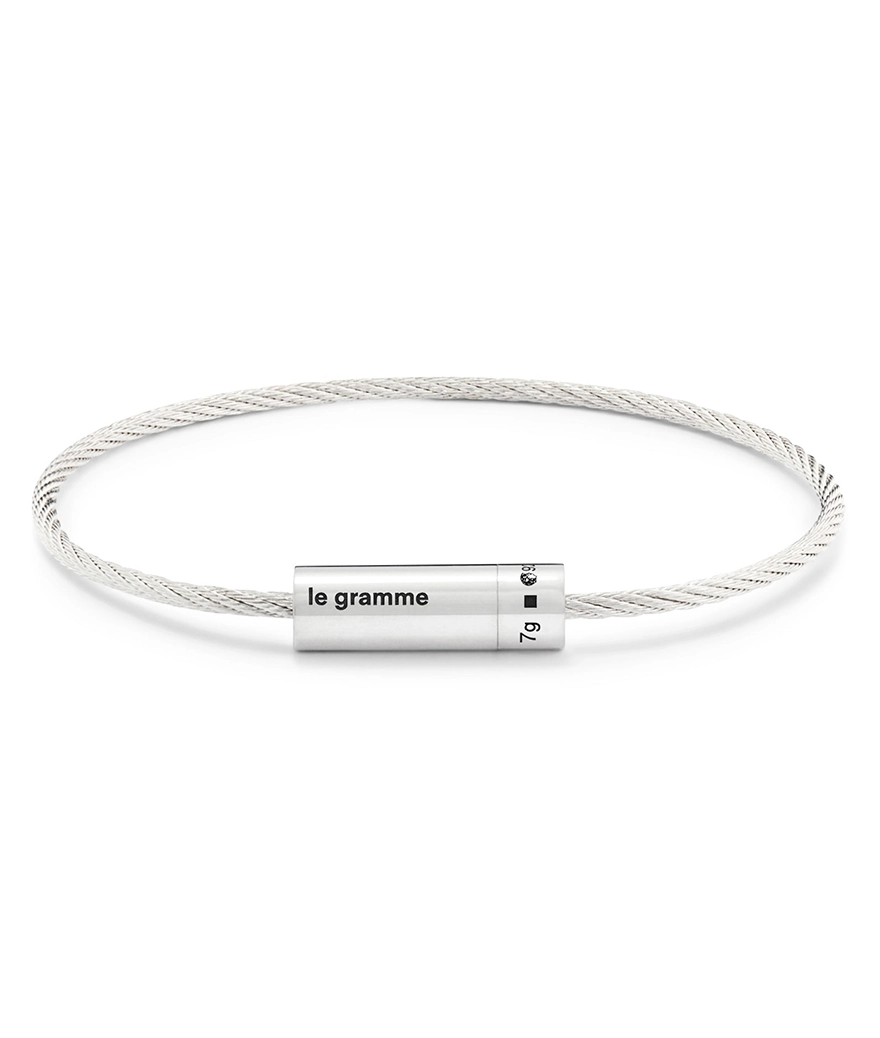 Bracelet Le Gramme câble 7 Grammes argent lisse poli