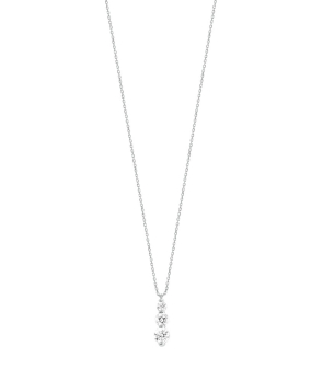 Collier Trilogie or blanc diamant