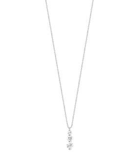 Collier Trilogie or blanc diamant