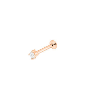 Piercing barre Djula solo or rose diamants