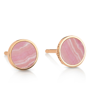 Boucles d'oreilles Ginette NY Ever Disc or rose rhodocrosite