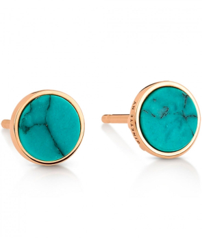 Boucles d'oreilles Ginette NY Ever Disc or rose turquoise