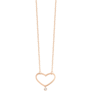 Collier Vanrycke Angie cœur XS or rose diamant