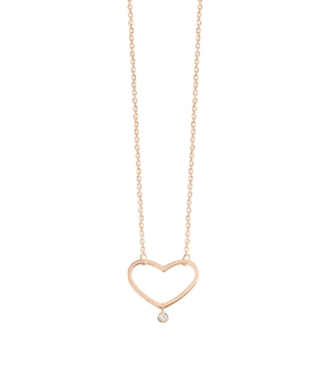 Collier Vanrycke Angie cœur XS or rose diamant