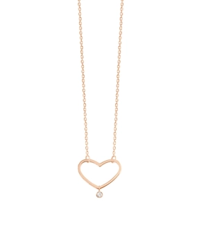 Collier Vanrycke Angie cœur XS or rose diamant