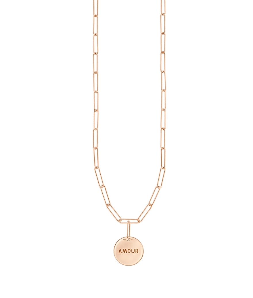 Collier Shaman amour or rose