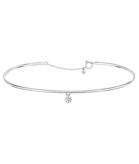 Bracelet La Brune et La Blonde Jonc 360° or blanc diamant