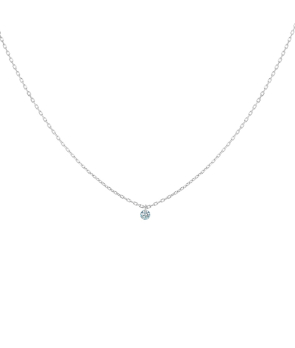 Collier La Brune et La Blonde 360° or blanc diamant solitaire