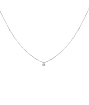 Collier La Brune et La Blonde 360° or blanc diamant solitaire