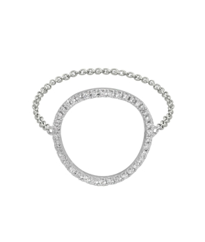 Bague Djula cercle or blanc diamants