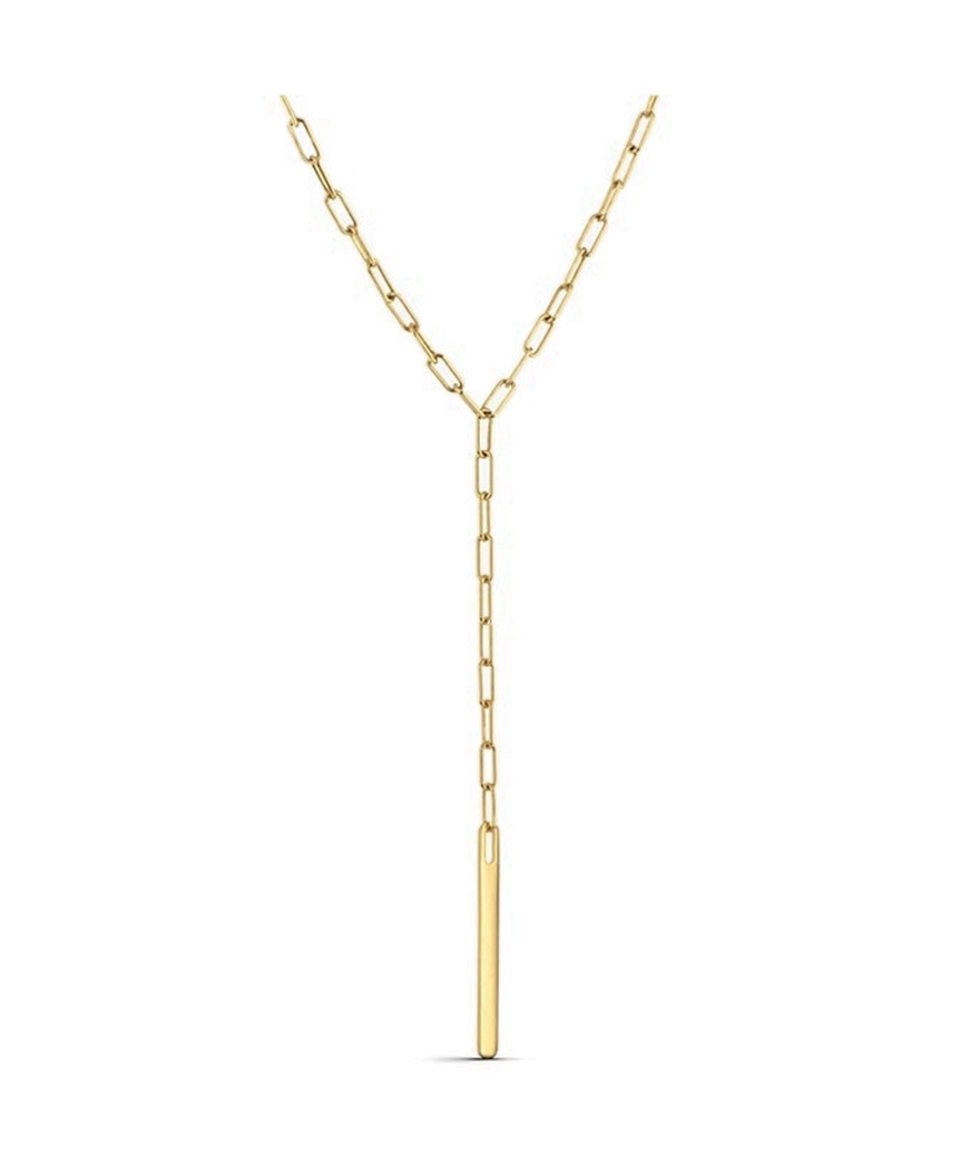 Collier Arthus Bertrand cravate twenty or jaune