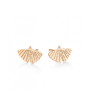 Boucles d'oreilles Ginette NY Gingko or rose