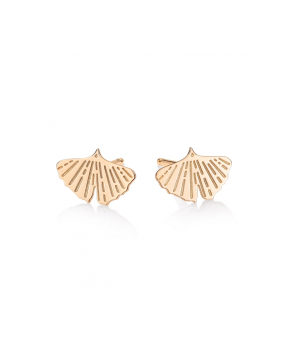 Boucles d'oreilles Ginette NY Gingko or rose
