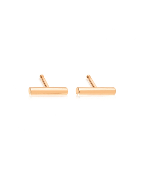 Boucles d'oreilles Ginette NY Gold Strip or rose