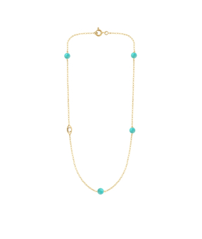 Collier Charlet Massilia or jaune turquoise enfant