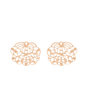 Boucles d'oreilles Ginette NY Lotus or rose