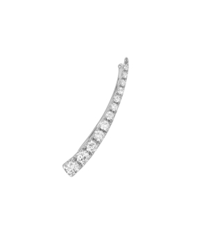 Boucle d'oreille Djula Single Cascade or blanc diamants