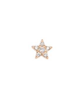 Piercing Djula étoile or rose diamants
