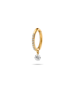 Piercing Djula petite pampille diamant or rose