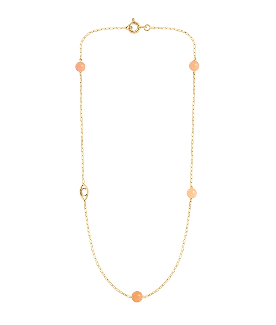 Collier Charlet Massilia or jaune aventurine rose enfant