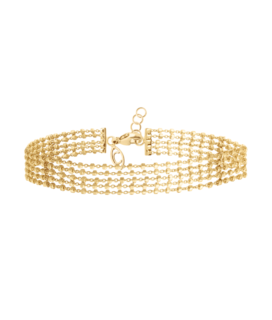 Bracelet Diamantée 5 chaînes