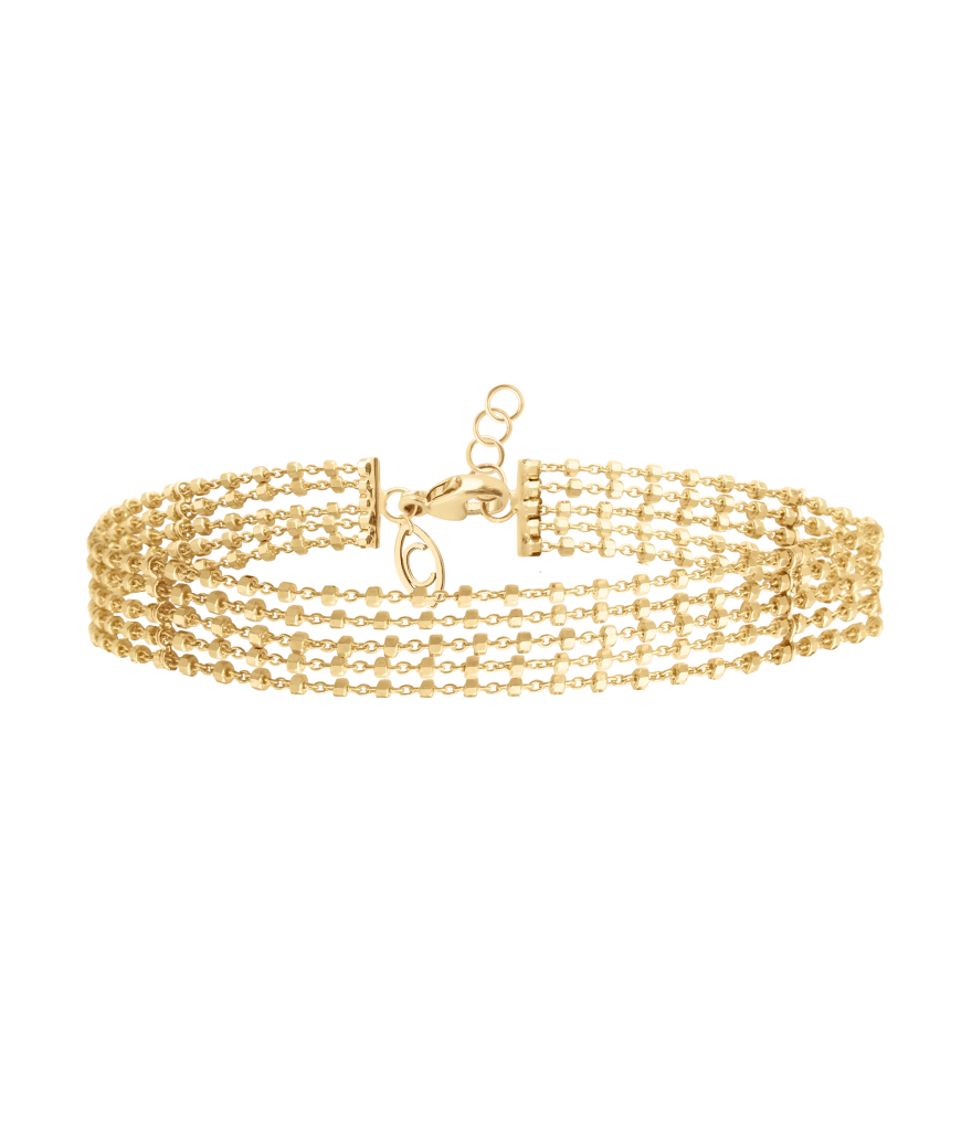 Bracelet Diamantée 5 chaînes
