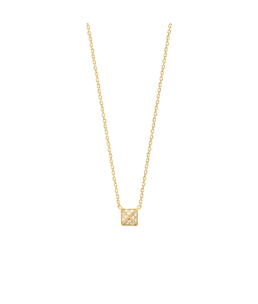 Collier Charlet Pyramide diamants forçat limée