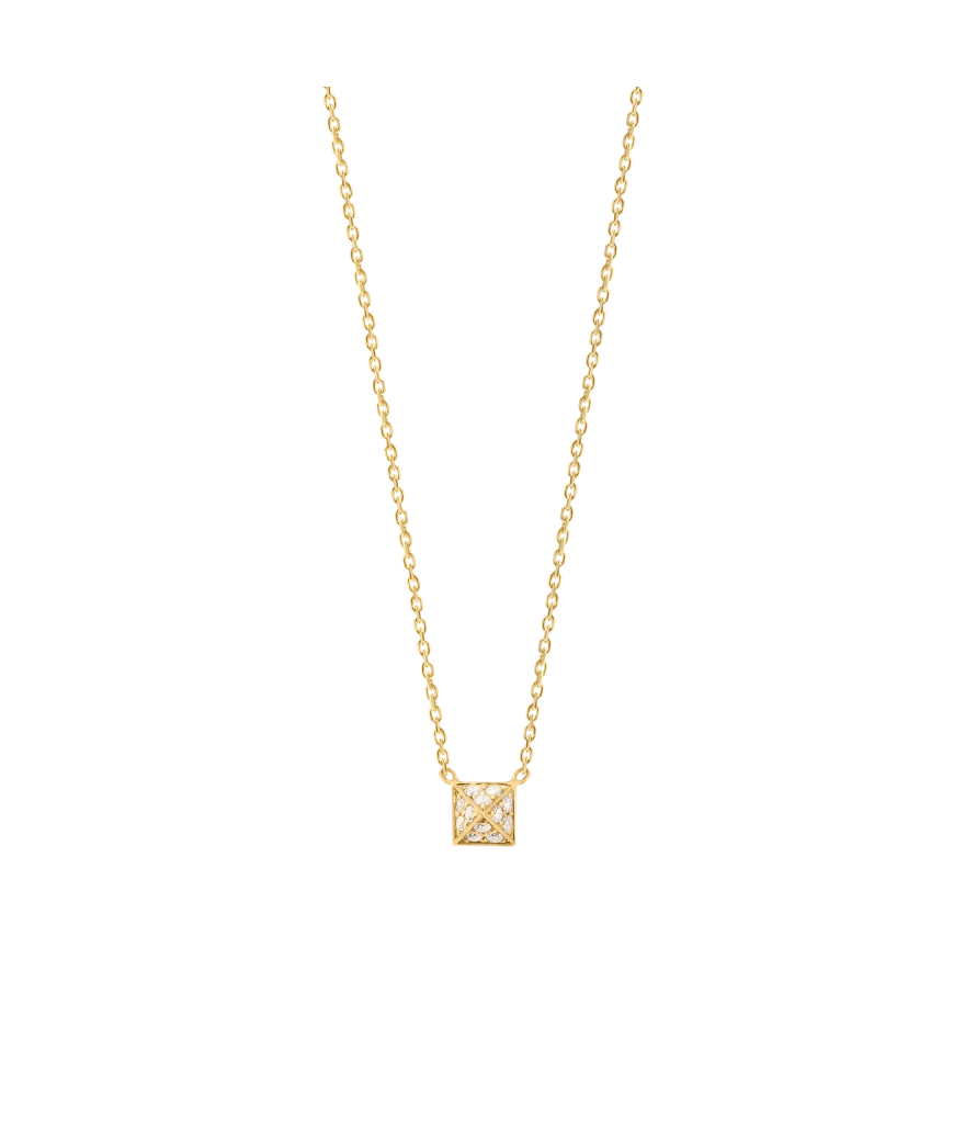 Collier Charlet Pyramide diamants forçat limée