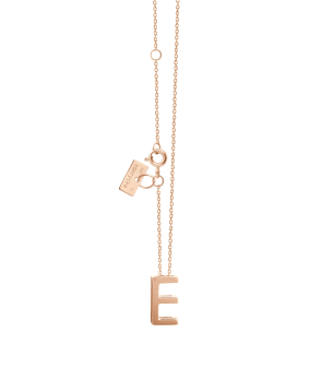 Collier Vanrycke Abécédaire "E" or rose