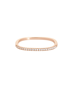 Bague Vanrycke Charlie simple or rose diamants