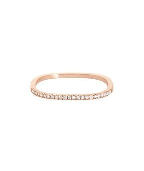 Bague Vanrycke Charlie simple or rose diamants