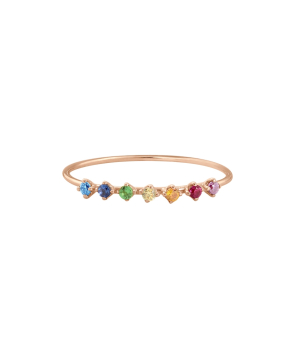 Bague Vanrycke Stardust Rainbow or rose