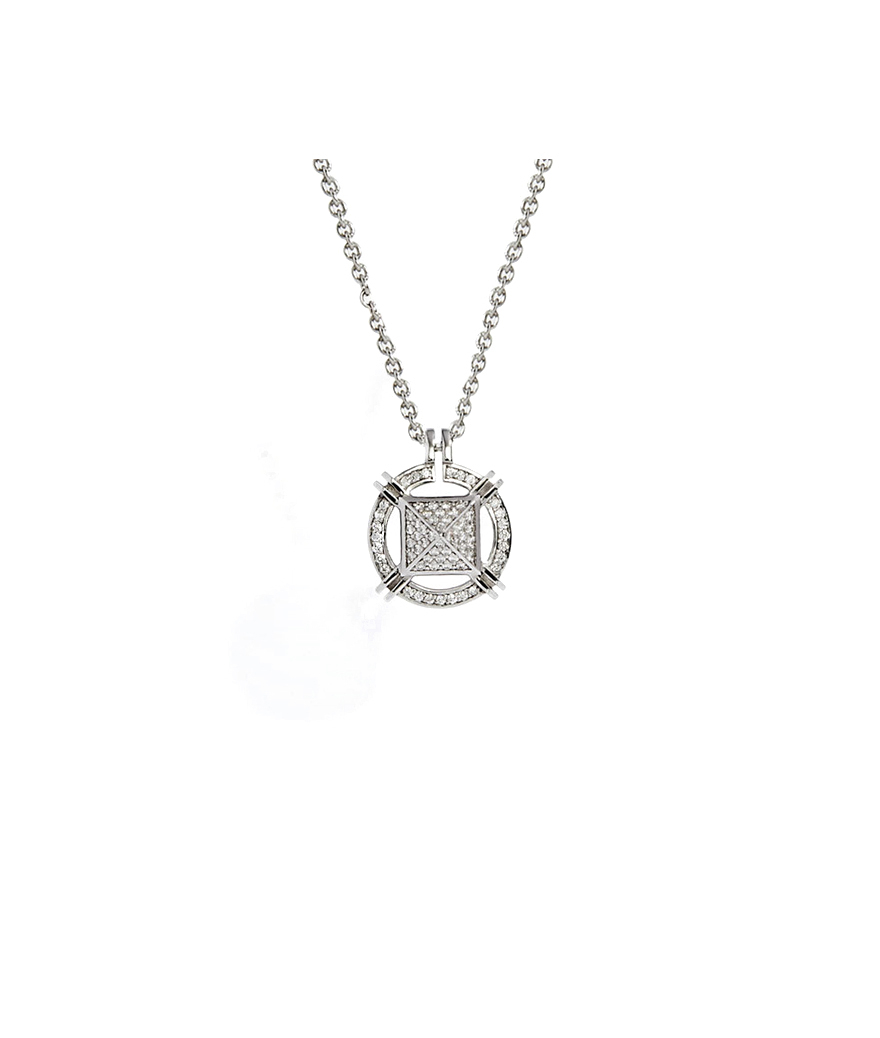 Collier Statement Crossway diamants et argent