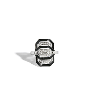 Bague Statement mini My way argent émail diamants