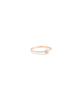 Bague Ginette NY or rose Be Mine Lotus mini diamond ring