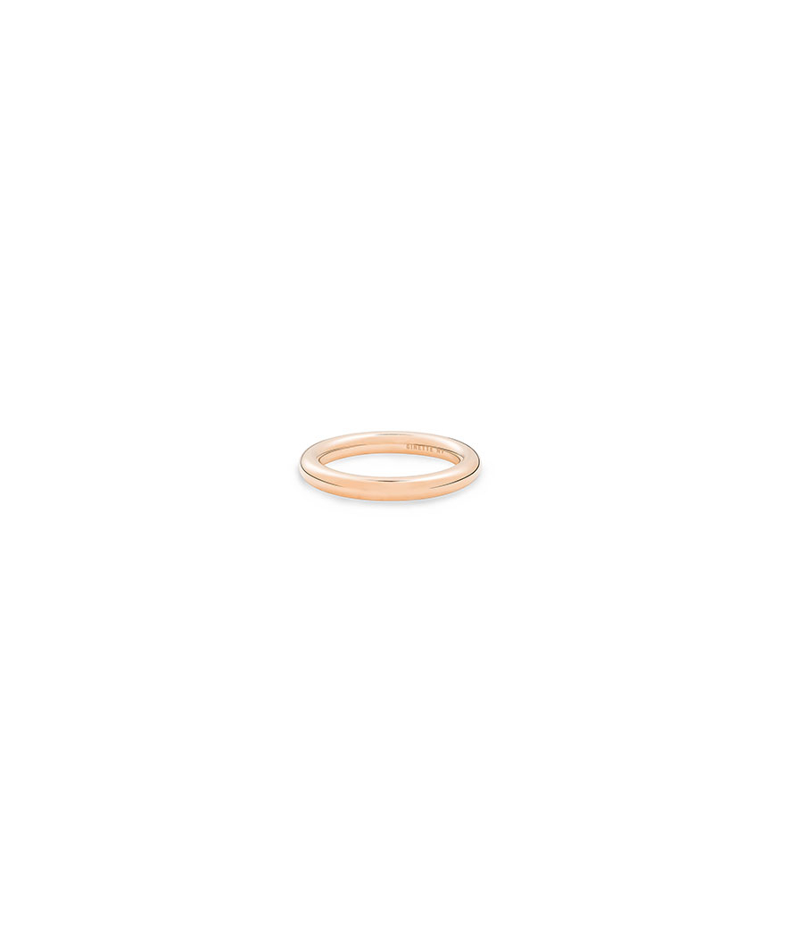 Alliance Ginette NY or rose Be Mine domed band