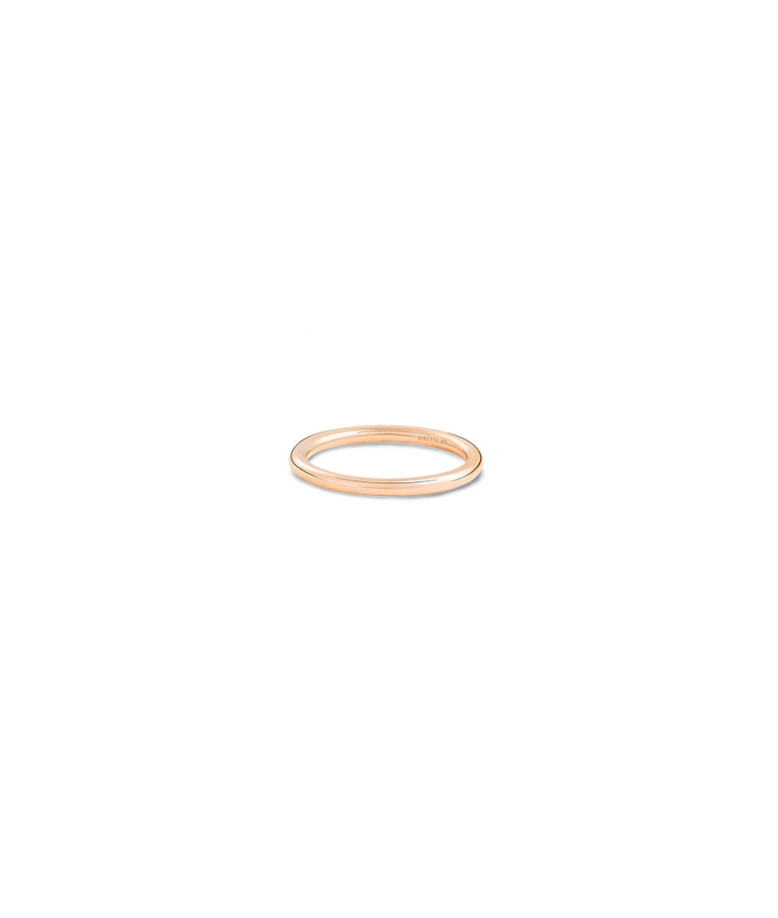 Alliance Ginette NY or rose Be Mine mini domed band