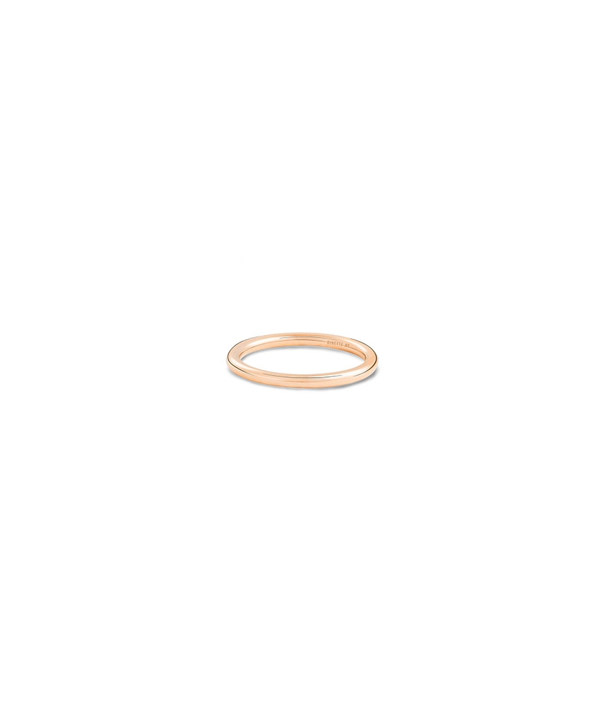 Alliance Ginette NY or rose Be Mine mini domed band