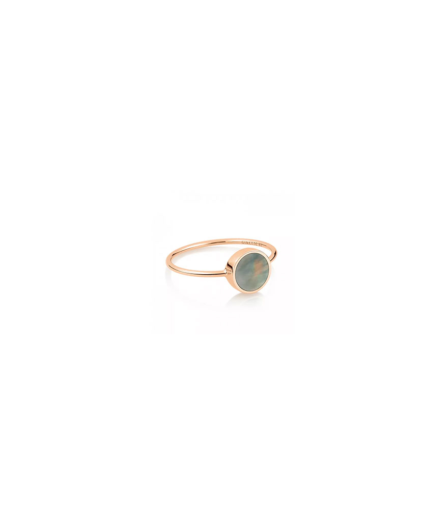 Bague Ginette NY Mini Ever or rose nacre noire