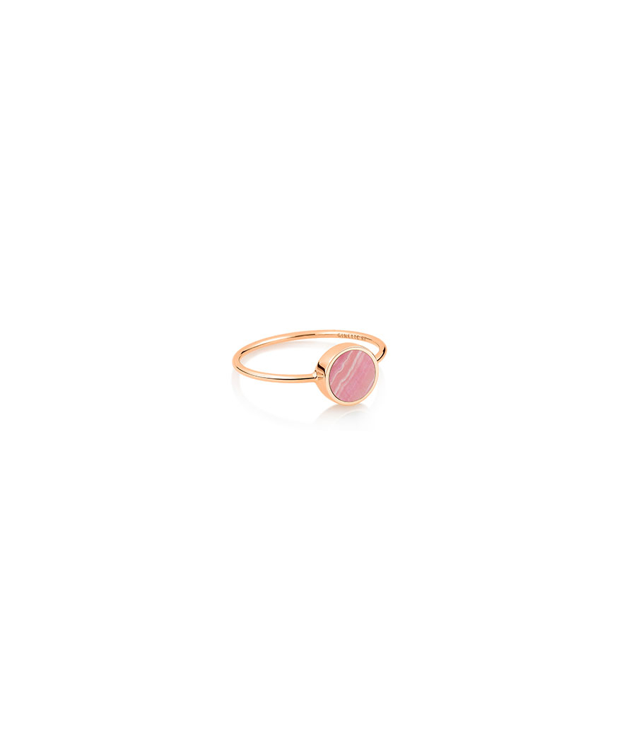 Bague Ginette NY Mini Ever Disc or rose rhodochrosite
