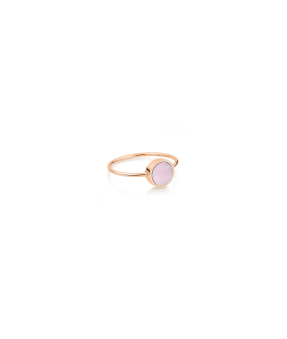 Bague Ginette NY Mini Ever Disc or rose nacre rose