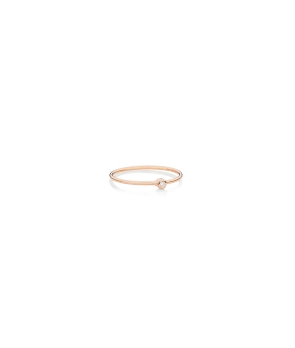 Bague Ginette NY Mini Lonely or rose diamant