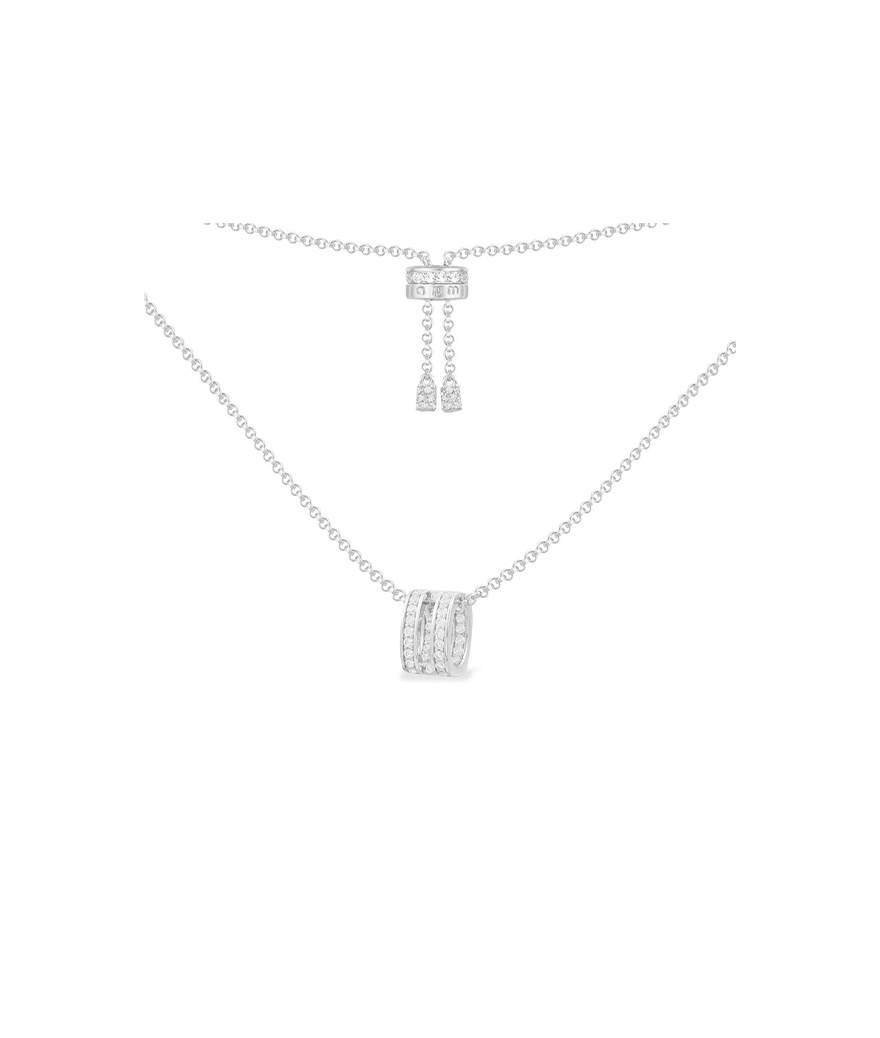 Collier APM Monaco Ajustable avec Pendentif Anneau